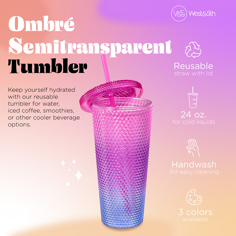 Studded Tumbler- Neon Green – West and 5th