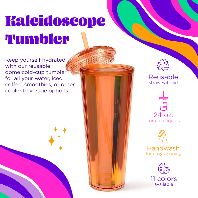 Kaleidoscope Dome Tumbler- Mint – West and 5th