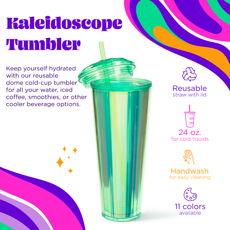 Kaleidoscope Dome Tumbler- Mint – West and 5th