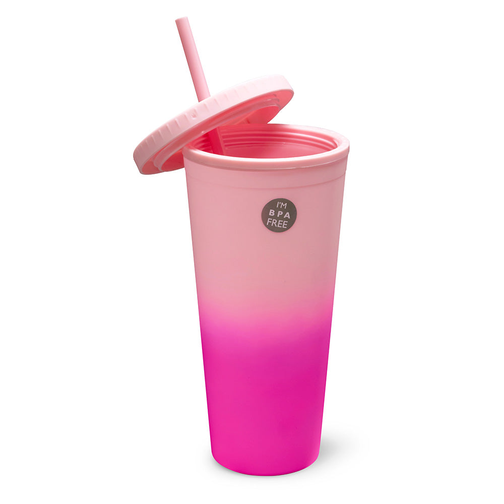 Two Tone Rubber Coated Tumbler- Pink to Fuchsia – West and 5th