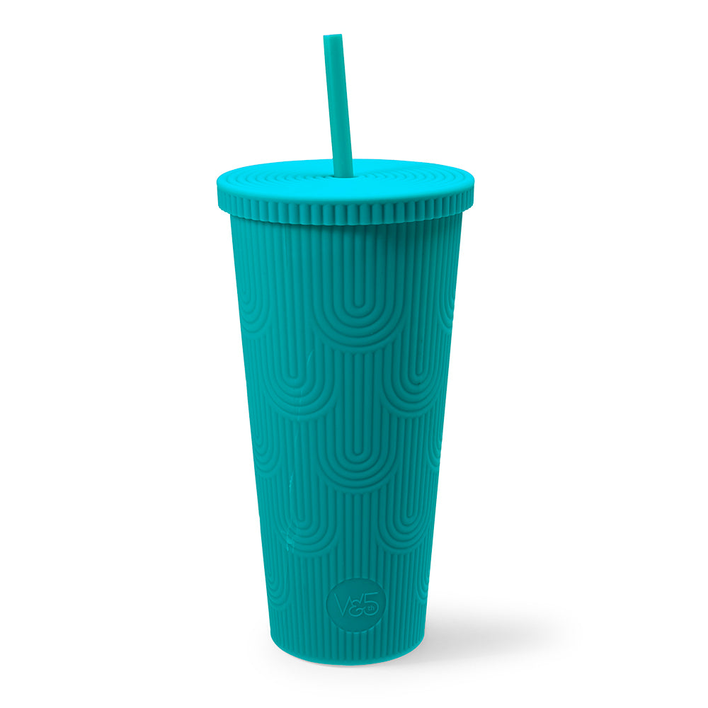 710ml Reusable Cups with Lids and Straws,Mermaid Scales Tumbler
