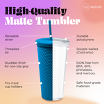 Studded Tumbler- Electric Blue