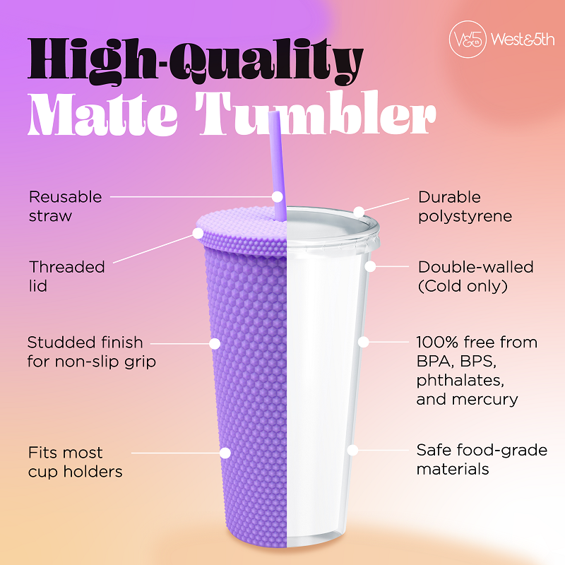 Studded Tumbler- Deep Purple – West and 5th