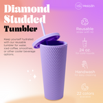 Studded Tumbler- Dusty Purple