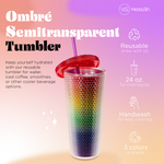 Studded Tumbler Semi-Transparent- Multi, Rainbow
