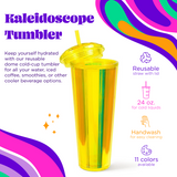Kaleidoscope Dome Tumbler- Yellow