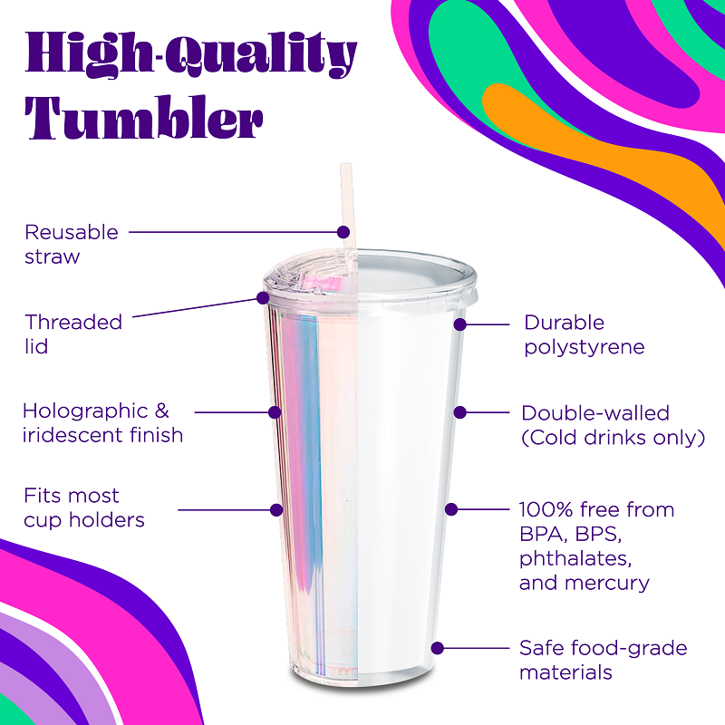 Simple Modern Plastic Matte Studded Tumbler with Lid and Straw | Cups Double Wall Smoothie Cup |Classic | 24oz | Sea Glass Sage