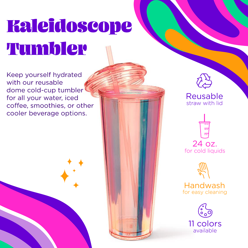 Blush Iridescent Cute Drink Tumbler