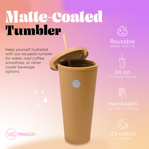 Rubber Coated Tumbler- Tan – West and 5th