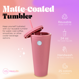 Rubber Coated Tumbler- Mauve