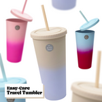 Two Tone Rubber Coated Tumbler- Grey to Lilac
