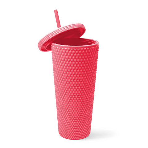 Studded Tumbler- Coral