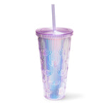 Mermaid Scale Holographic Tumbler- Lilac
