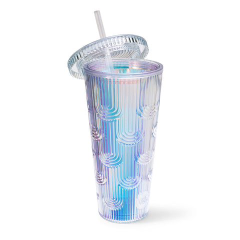 Mermaid Scale Holographic Tumbler- Clear