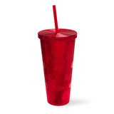 Mermaid Scale Holographic Tumbler- Red
