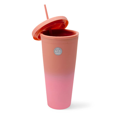 Two Tone Rubber Coated Tumbler- Nude to Blush