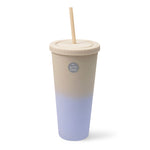 Two Tone Rubber Coated Tumbler- Grey to Lilac