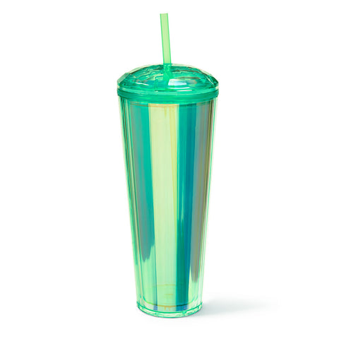 Heat Resistant Glass Tumbler With Dome Lid And Straw - - Perfect