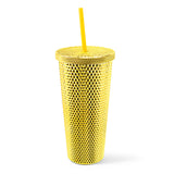 Studded Anodized Bling Tumbler- Gold